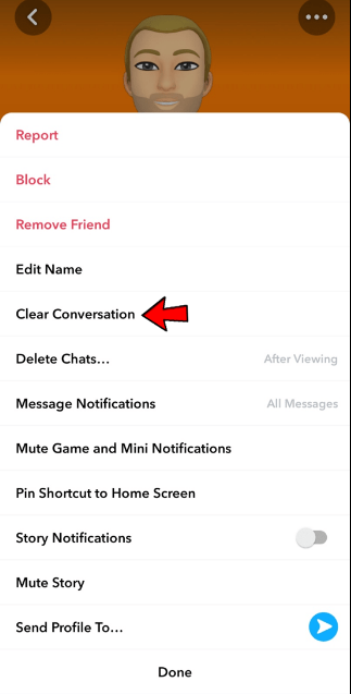 Process of Delete Chats in Snapchat